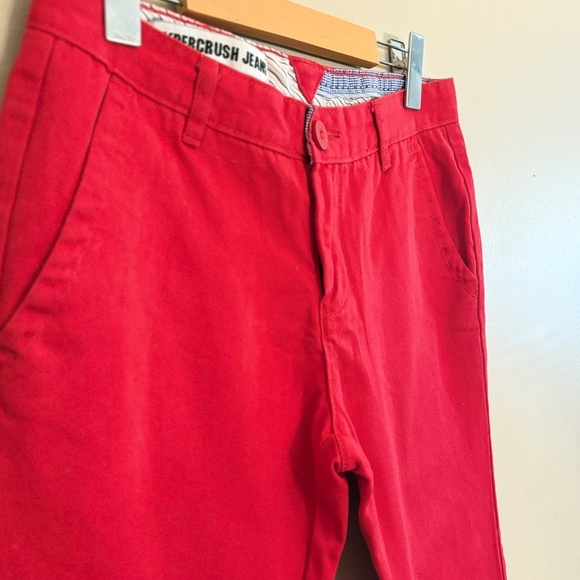 HYPERCRUSH Red Cotton Straight Leg Light Weight Chino - Picture 6 of 16